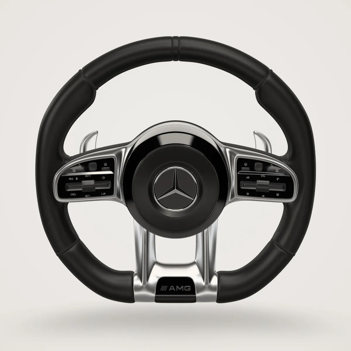Mercedes-AMG Performance steering wheel in its factory specification